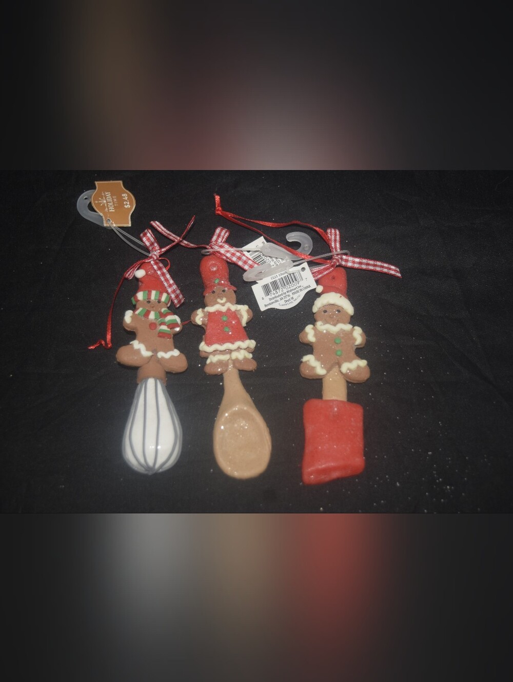 Holiday Gingerbread Spoon, Spatula, And Whisk Ornaments